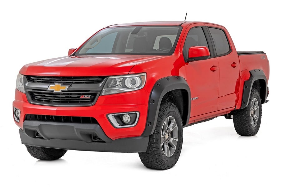 Расширители колёсных арок Pocket, цвет GBA Black, Chevrolet Colorado II, Rough Country — фото 3