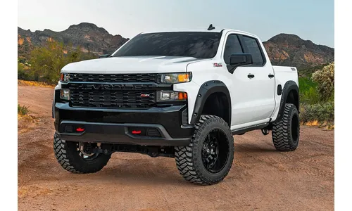 Расширители колёсных арок Pocket, цвет GA0 Northsky Blue Metallic, Chevrolet Silverado IV, Rough Country — фото 3