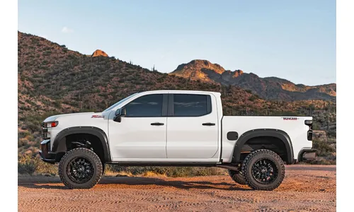 Расширители колёсных арок Pocket, цвет GA0 Northsky Blue Metallic, Chevrolet Silverado IV, Rough Country — фото 6
