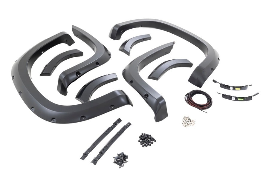 Расширители колёсных арок Pocket, цвет GJI Shadow Gray, Chevrolet Silverado IV, Rough Country — фото 2