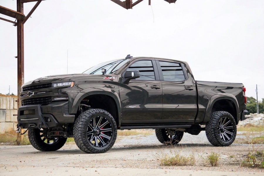 Расширители колёсных арок SF1, цвет G6M Dark Ash, Chevrolet Silverado 1500 (2019–2026), Rough Country — фото 5