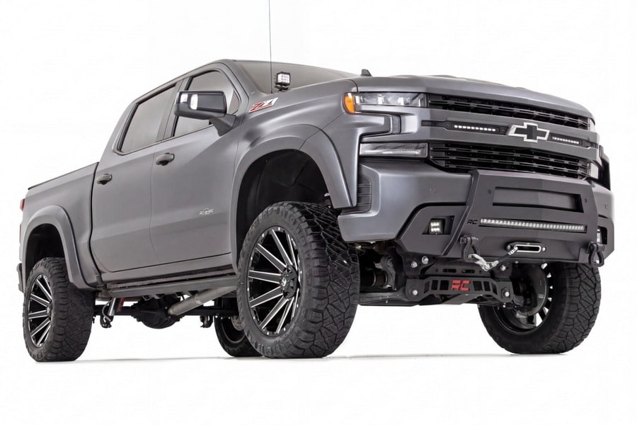 Расширители колёсных арок SF1, цвет G9K Satin Steel, Chevrolet Silverado 1500 (2019–2026), Rough Country — фото 2