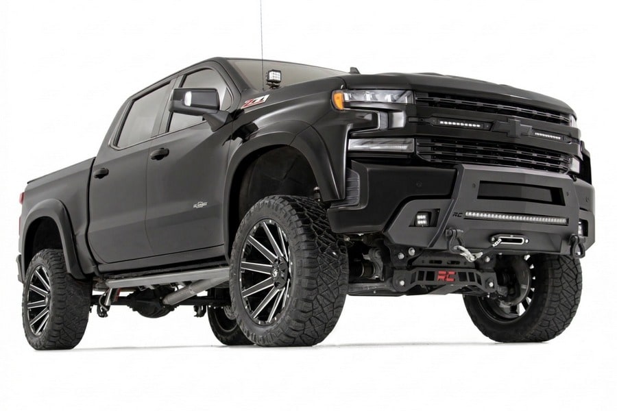 Расширители колёсных арок SF1, цвет GBA Black, Chevrolet Silverado 1500 (2019–2026), Rough Country — фото 2