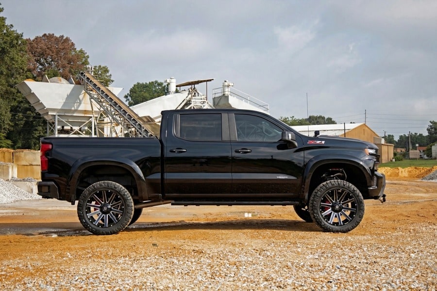 Расширители колёсных арок SF1, цвет GBA Black, Chevrolet Silverado 1500 (2019–2026), Rough Country — фото 6