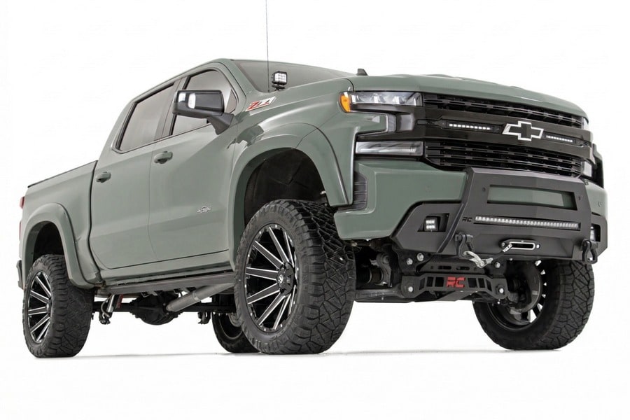 Расширители колёсных арок SF1, цвет GBD Cypress Gray, Chevrolet Silverado 1500 (2019–2026), Rough Country — фото 2