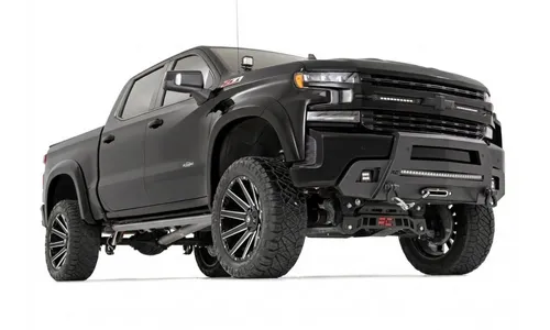 Расширители колёсных арок SF1, цвет GB8 Mosaic Black Pearl, Chevrolet Silverado 1500 (2019–2026), Rough Country — фото 2