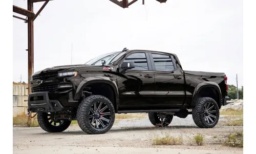 Расширители колёсных арок SF1, цвет GB8 Mosaic Black Pearl, Chevrolet Silverado 1500 (2019–2026), Rough Country — фото 5