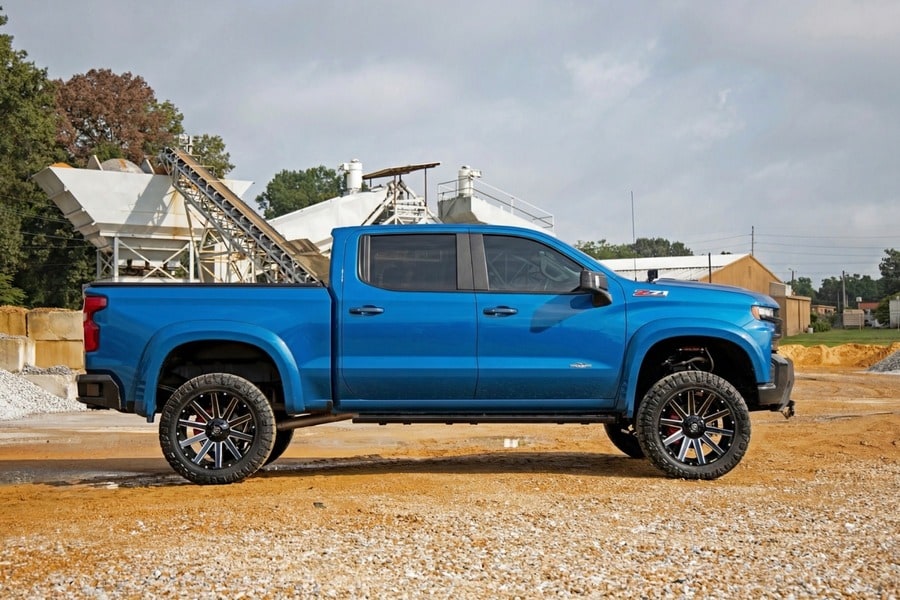 Расширители колёсных арок SF1, цвет GJV Riptide Blue, Chevrolet Silverado 1500 (2019–2026), Rough Country — фото 6