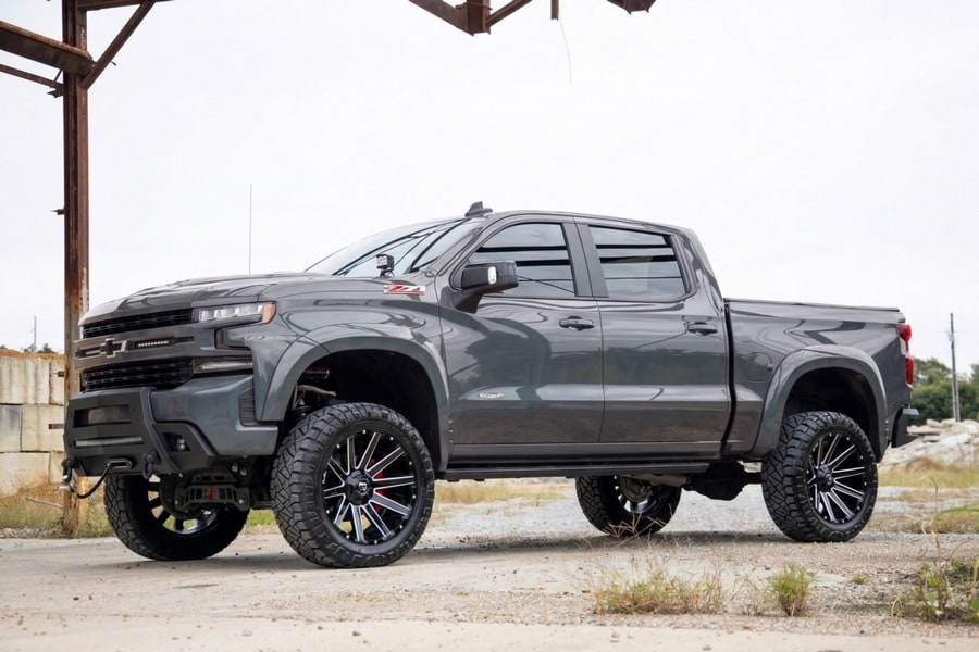 Расширители колёсных арок SF1, цвет GNO Slate Gray, Chevrolet Silverado 1500 (2019–2026), Rough Country — фото 5