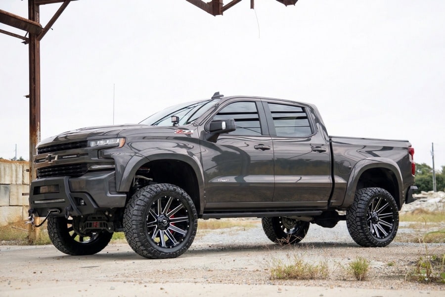 Расширители колёсных арок SF1, цвет GPA Graphite, Chevrolet Silverado 1500 (2019–2026), Rough Country — фото 5