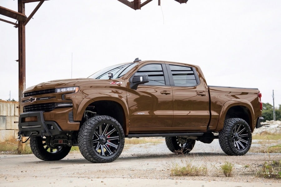 Расширители колёсных арок SF1, цвет GXN Deep Bronze, Chevrolet Silverado 1500 (2019–2026), Rough Country — фото 5