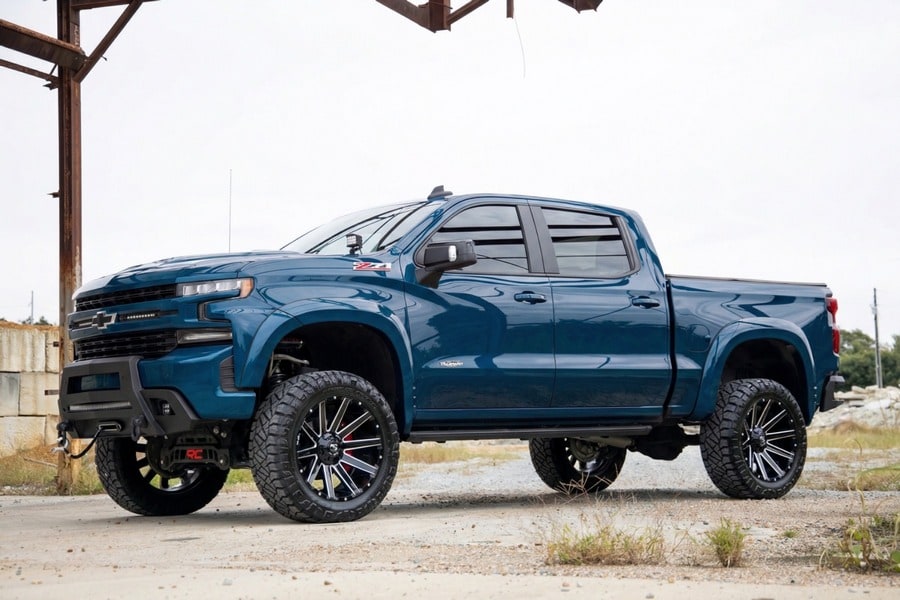 Расширители колёсных арок SF1, цвет GXP Lakeshore Blue, Chevrolet Silverado 1500 (2019–2026), Rough Country — фото 5