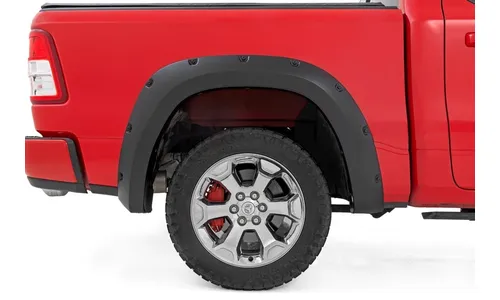 Расширители колёсных арок Pocket, цвет PRV Delmonico Red, RAM 1500 DT, Rough Country — фото 7