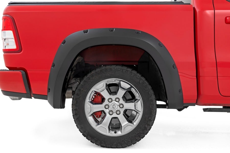 Расширители колёсных арок Pocket, цвет PSC Billet Silver, RAM 1500 DT, Rough Country — фото 7
