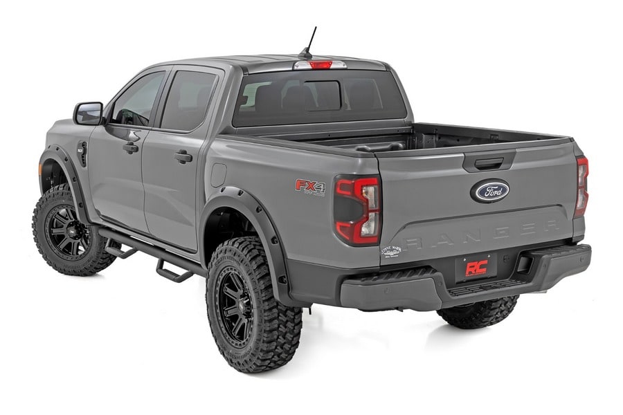 Расширители колёсных арок Pocket, цвет E7 Velocity Blue, Ford Ranger T6.2, Rough Country — фото 3
