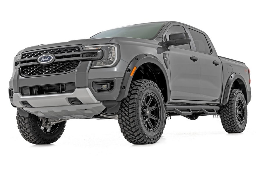 Расширители колёсных арок Pocket, цвет E7 Velocity Blue, Ford Ranger T6.2, Rough Country — фото 7