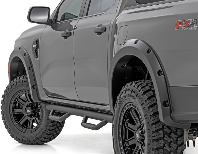 Расширители колёсных арок Pocket, цвет NE Cactus Gray, Ford Ranger T6.2, Rough Country — фото 1