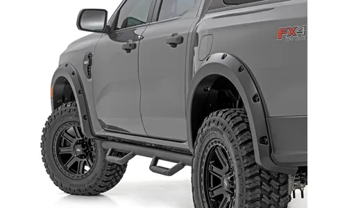 Расширители колёсных арок Pocket, цвет YZ Oxford White, Ford Ranger T6.2, Rough Country — фото 1