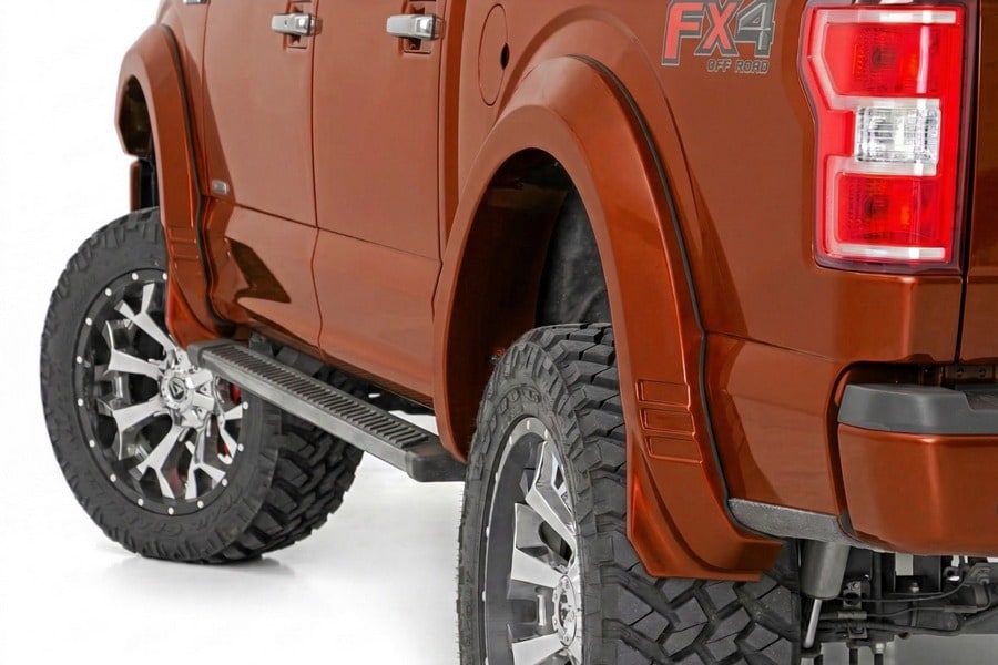 Расширители колёсных арок SF1, цвет H7 Bronze Fire, Ford F-150 (2015–2017), Rough Country — фото 1