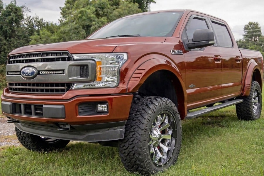 Расширители колёсных арок SF1, цвет H7 Bronze Fire, Ford F-150 (2015–2017), Rough Country — фото 6