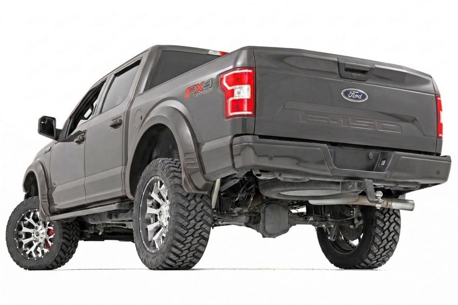 Расширители колёсных арок SF1, цвет TB Real Steel, Ford F-150 (2015–2017), Rough Country — фото 3
