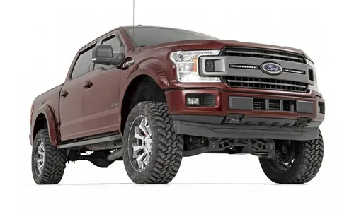 Расширители колёсных арок SF1, цвет E2 Magma Red, Ford F-150 (2018–2020), Rough Country — фото 2