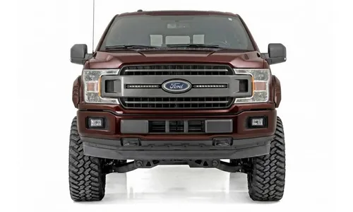 Расширители колёсных арок SF1, цвет E2 Magma Red, Ford F-150 (2018–2020), Rough Country — фото 4