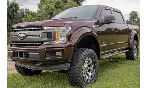 Расширители колёсных арок SF1, цвет E2 Magma Red, Ford F-150 (2018–2020), Rough Country — фото 6