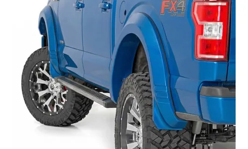 Расширители колёсных арок SF1, цвет E7 Velocity Blue, Ford F-150 (2018–2020), Rough Country — фото 1