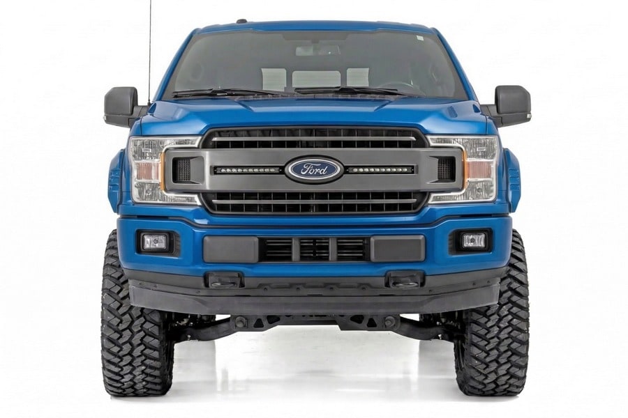 Расширители колёсных арок SF1, цвет E7 Velocity Blue, Ford F-150 (2018–2020), Rough Country — фото 4