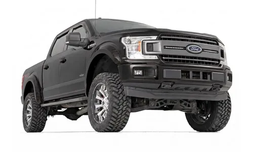 Расширители колёсных арок SF1, цвет G1 Absolute Black, Ford F-150 (2018–2020), Rough Country — фото 2