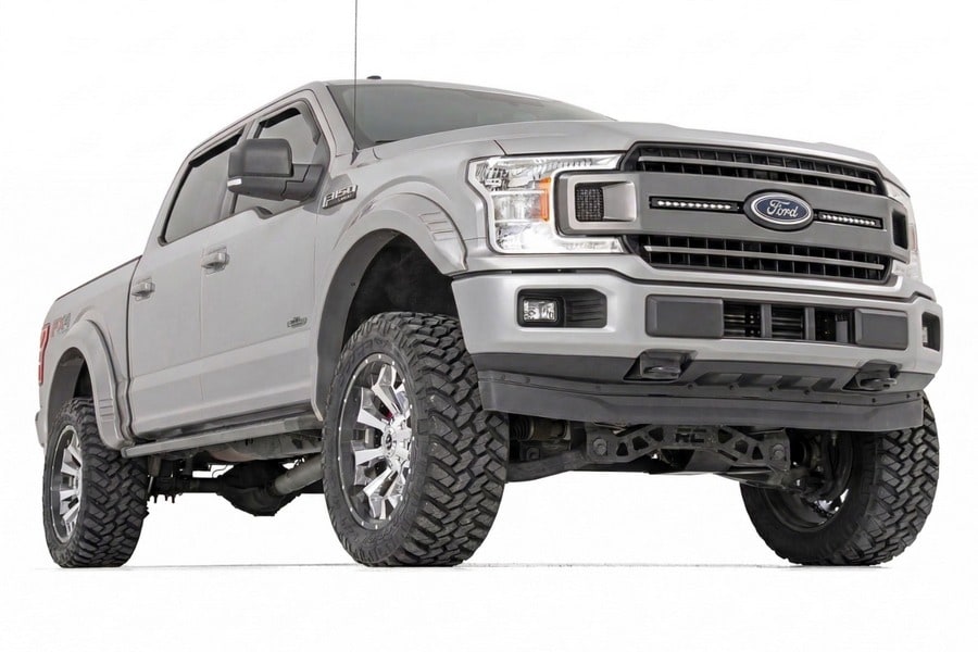 Расширители колёсных арок SF1, цвет JS Iconic Silver, Ford F-150 (2018–2020), Rough Country — фото 2
