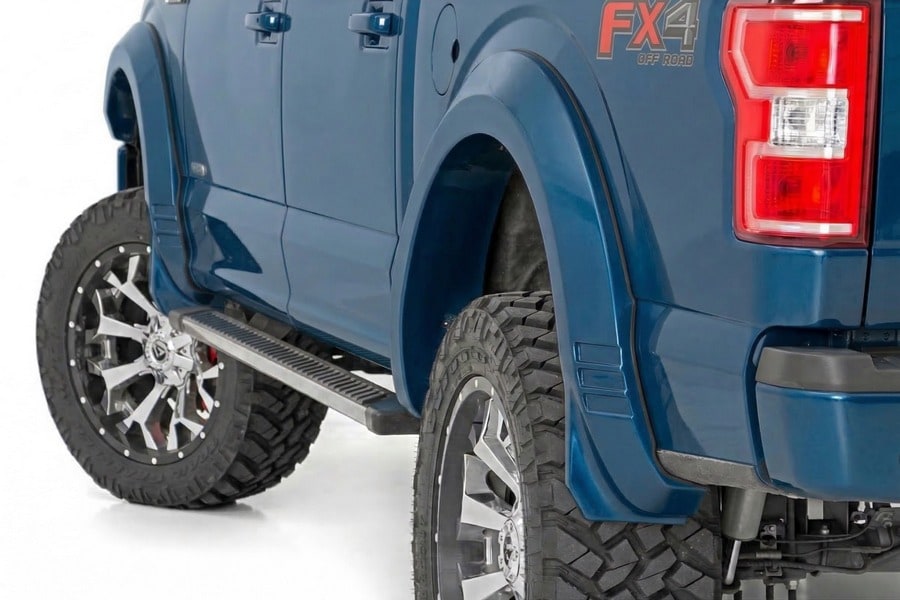 Расширители колёсных арок SF1, цвет N1 Blue Jeans, Ford F-150 (2018–2020), Rough Country — фото 1