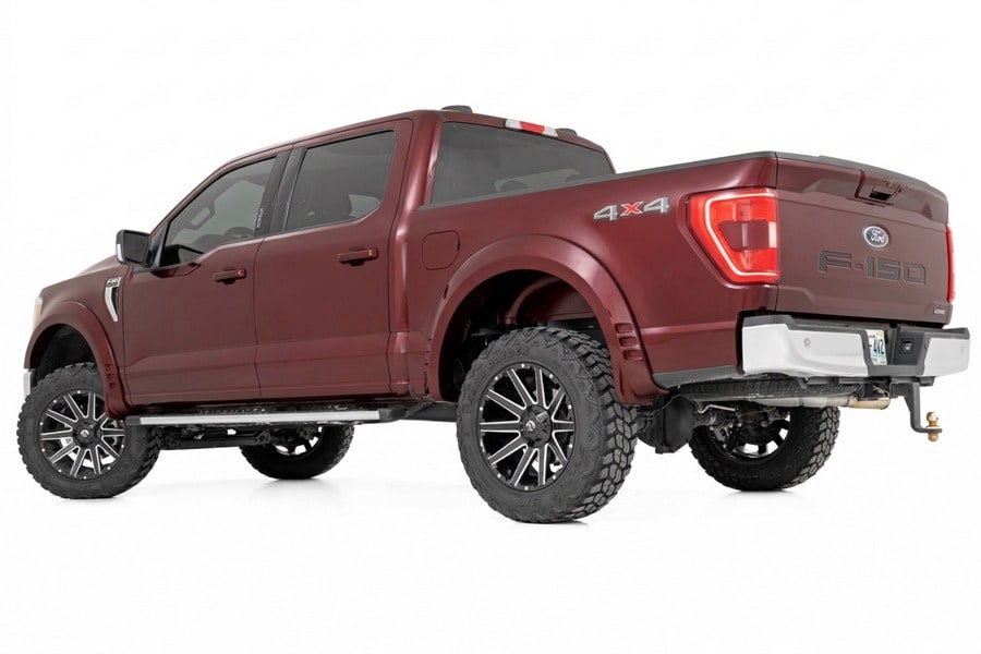 Расширители колёсных арок SF1, цвет E2 Magma Red, Ford F-150 (2021–2026), Rough Country — фото 3