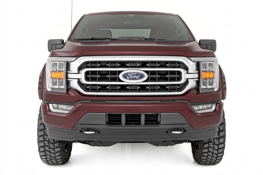 Расширители колёсных арок SF1, цвет E2 Magma Red, Ford F-150 (2021–2026), Rough Country — фото 5