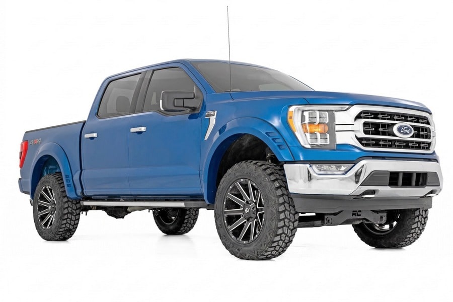 Расширители колёсных арок SF1, цвет E7 Velocity Blue, Ford F-150 (2021–2026), Rough Country — фото 2