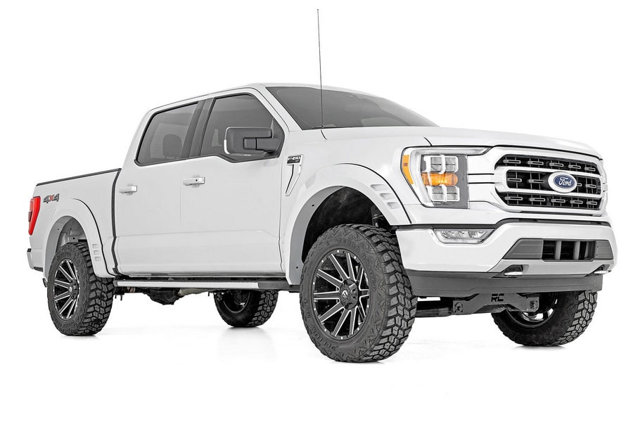 Расширители колёсных арок SF1, цвет JS Iconic Silver, Ford F-150 (2021–2026), Rough Country — фото 1