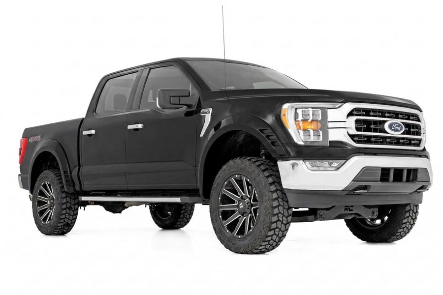 Расширители колёсных арок SF1, глянцевый чёрный цвет, Ford F-150 (2021–2026), Rough Country — фото 2