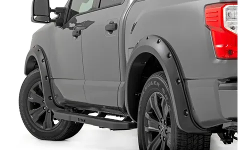 Расширители колёсных арок Pocket, цвет K23 Brilliant Silver, Nissan TITAN (2017–2024), Rough Country — фото 1