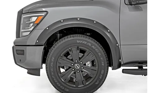 Расширители колёсных арок Pocket, цвет K23 Brilliant Silver, Nissan TITAN (2017–2024), Rough Country — фото 3
