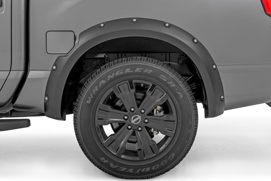 Расширители колёсных арок Pocket, цвет KH3 Super Black, Nissan TITAN (2017–2024), Rough Country — фото 4