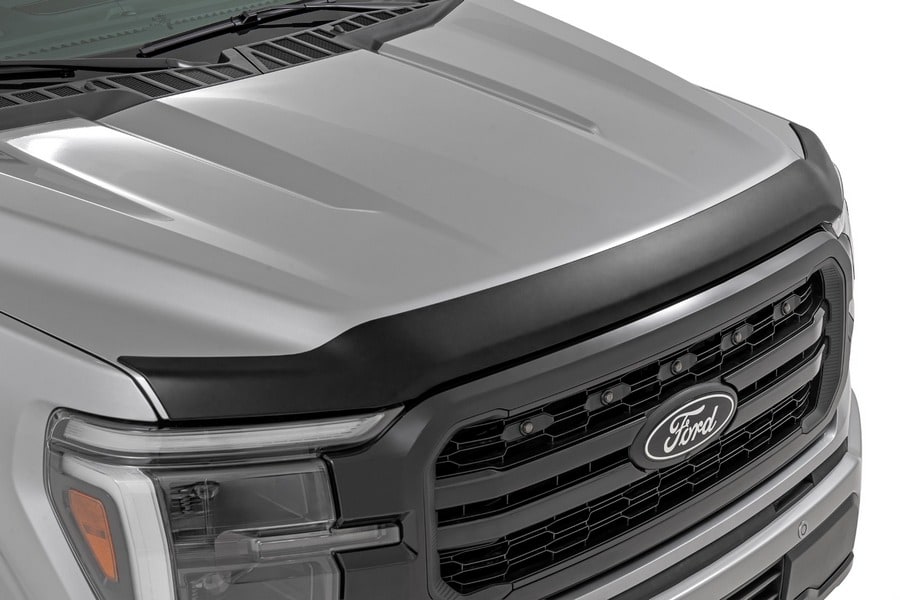 Защитная накладка капота, глянцевый чёрный цвет, Ford F-150 (2021–2026), Rough Country — фото 1