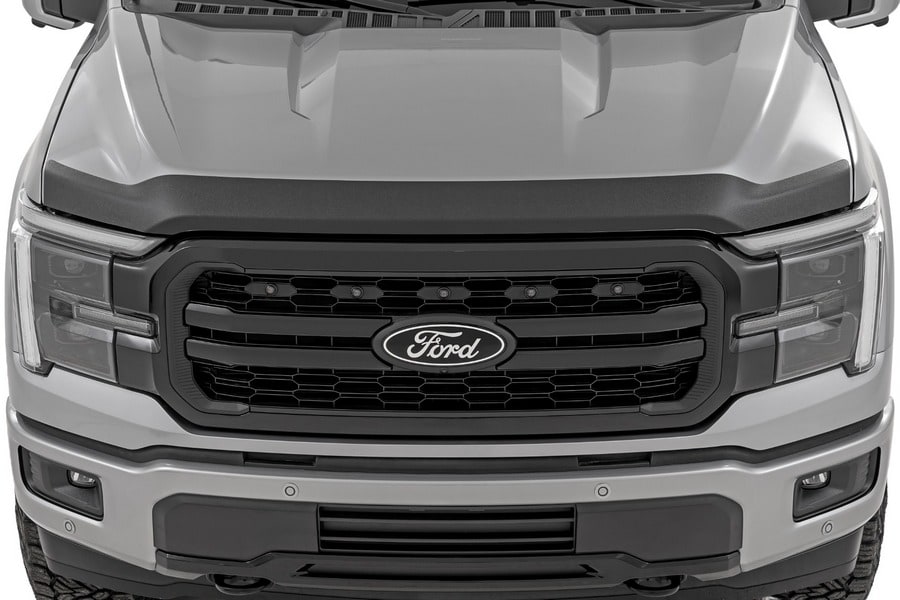 Защитная накладка капота, глянцевый чёрный цвет, Ford F-150 (2021–2026), Rough Country — фото 3