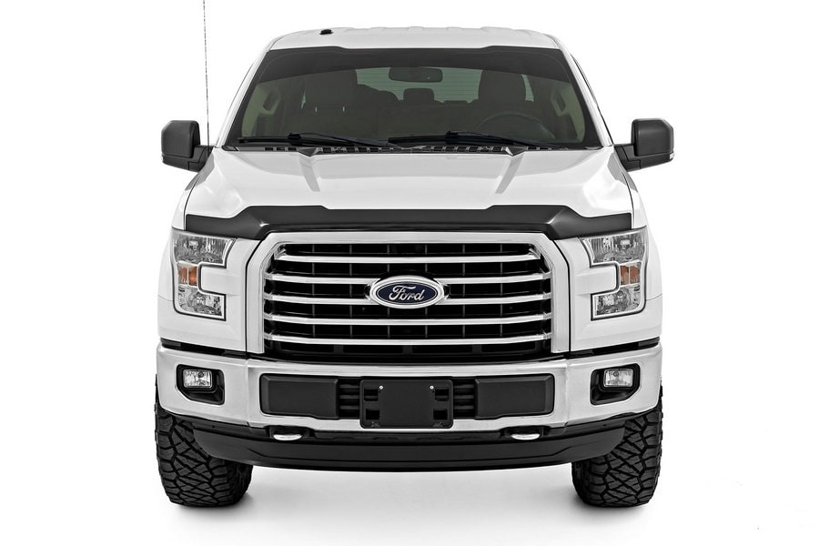 Защитная накладка капота, глянцевый чёрный цвет, Ford F-150 (2015–2020), Rough Country — фото 4