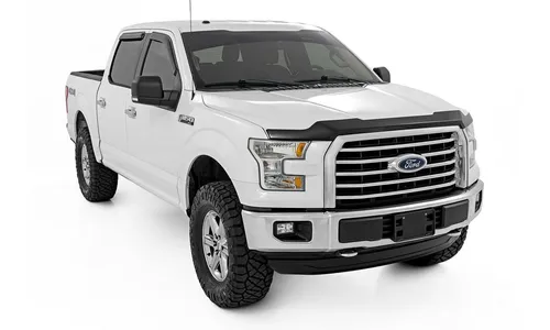 Защитная накладка капота, глянцевый чёрный цвет, Ford F-150 (2015–2020), Rough Country — фото 6