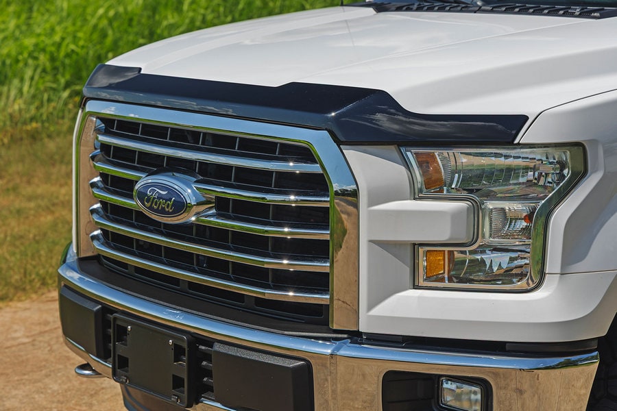 Защитная накладка капота, глянцевый чёрный цвет, Ford F-150 (2015–2020), Rough Country — фото 7