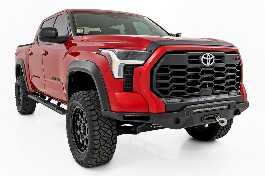 Защитная накладка капота, матовый чёрный цвет, Toyota Tundra III, Rough Country — фото 3