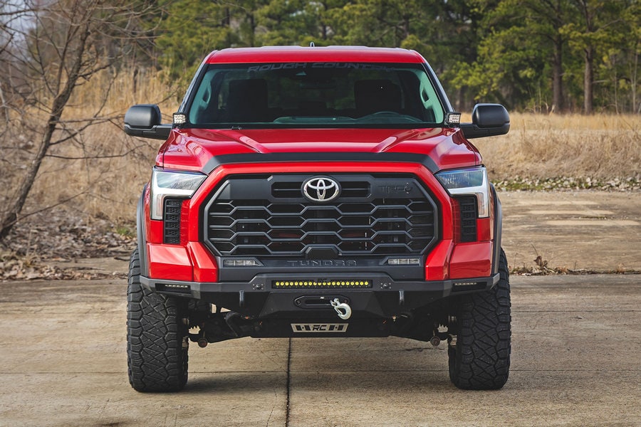 Защитная накладка капота, матовый чёрный цвет, Toyota Tundra III, Rough Country — фото 7