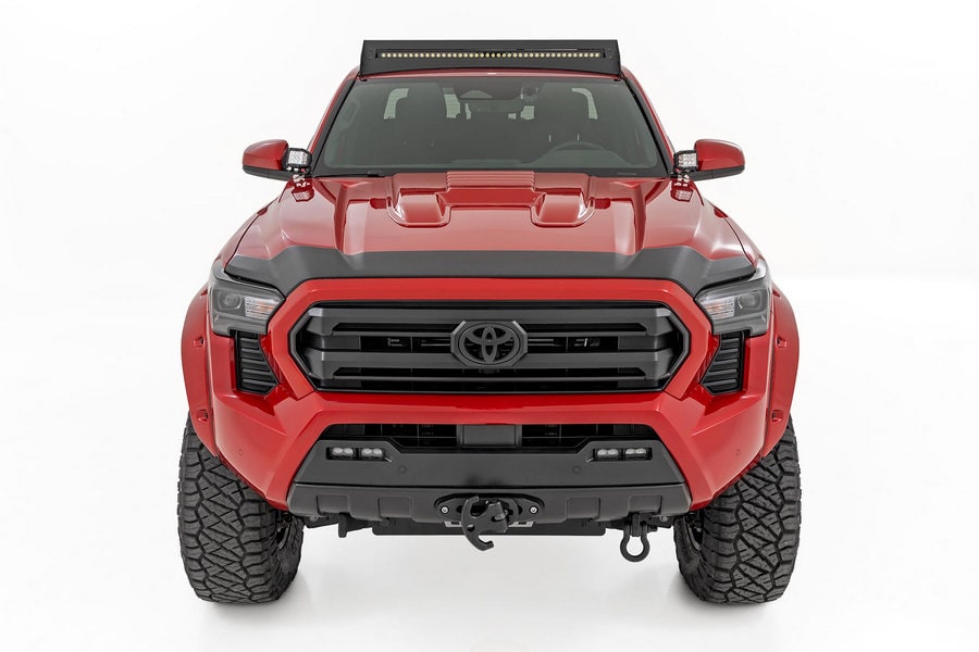 Защитная накладка капота, матовый чёрный цвет, Toyota Tacoma IV, Rough Country — фото 2