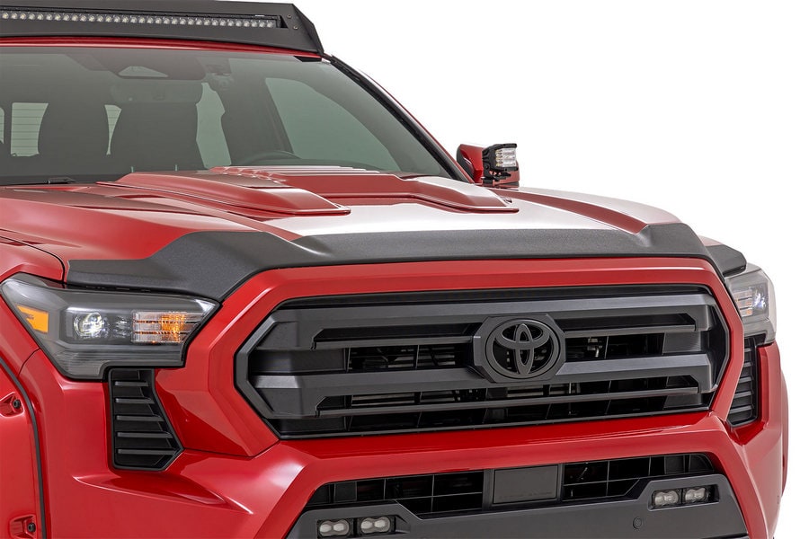 Защитная накладка капота, глянцевый чёрный цвет, Toyota Tacoma IV, Rough Country — фото 1
